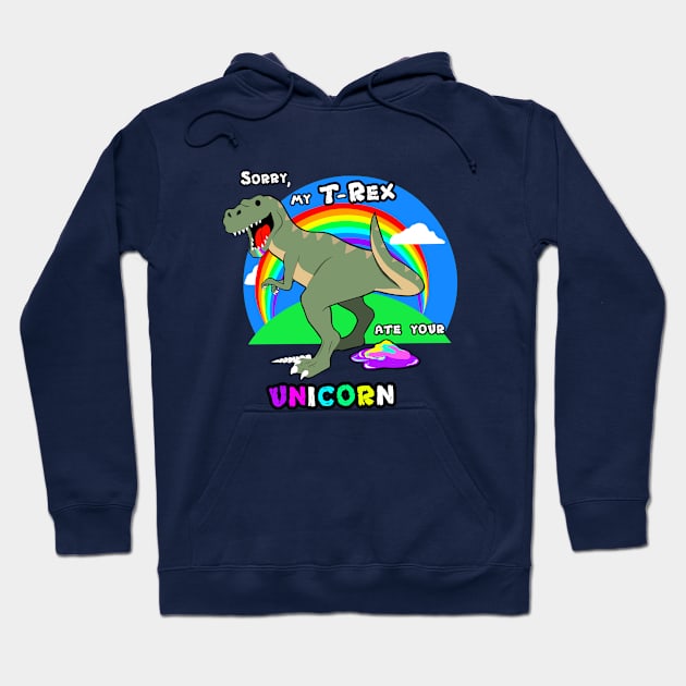 T-Rex lunch Hoodie by TimAddisonArt